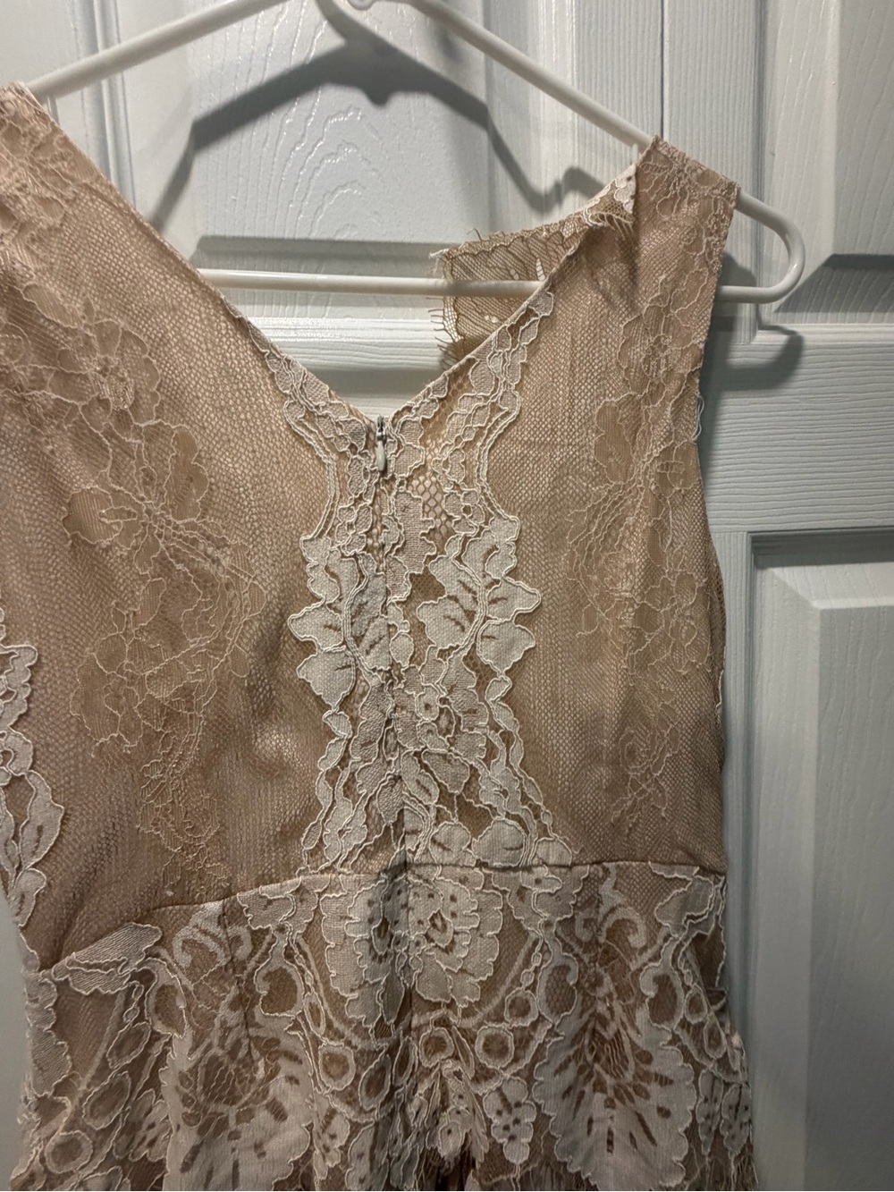 Metisu Blush Lace Overlay Midi Dress - Picture 6 of 8